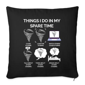 Tornado - Sofa pillowcase 17,3'' x 17,3'' (45 x 45 cm) - black - Front