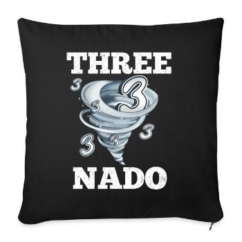 3rd Birthday Tornado - Sofa pillowcase 17,3'' x 17,3'' (45 x 45 cm) - black - Front