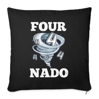 Tornade du 4e anniversaire - Housse de coussin décorative 45 x 45 cm - noir - Devant