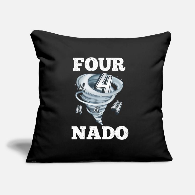 Tornade du 4e anniversaire Housse de coussin décorative 45 x 45 cm