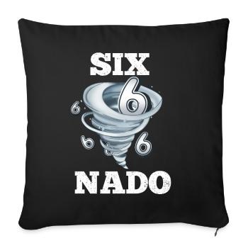 Tornade du 6e anniversaire - Housse de coussin décorative 45 x 45 cm - noir - Devant