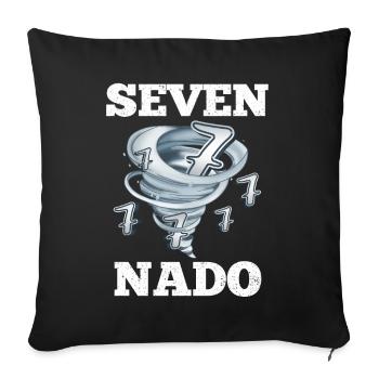 Tornade du 7e anniversaire - Housse de coussin décorative 45 x 45 cm - noir - Devant