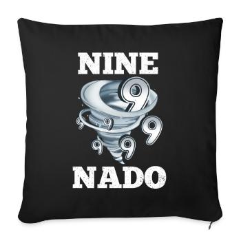 Tornade du 9e anniversaire - Housse de coussin décorative 45 x 45 cm - noir - Devant