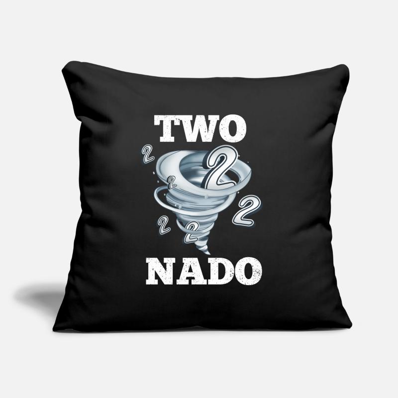 Tornade du 2e anniversaire Housse de coussin décorative 45 x 45 cm