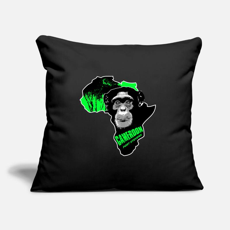 Cameroon - Chimpanzees Sofa pillowcase 17,3'' x 17,3'' (45 x 45 cm)
