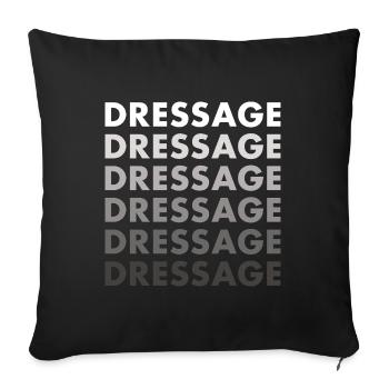 Rider Dressage - Sofa pillowcase 17,3'' x 17,3'' (45 x 45 cm) - black - Front