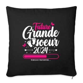 Future Grande Soeur 2024 - Housse de coussin décorative 45 x 45 cm - noir - Devant