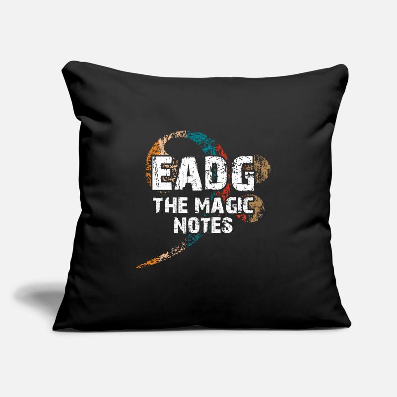 EADG les notes de basse magiques - design de basse cool Housse de coussin décorative 45 x 45 cm