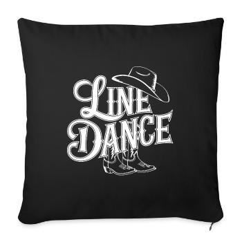 Conception de danse en ligne pour danseurs et groupe de danse - Housse de coussin décorative 45 x 45 cm - noir - Devant