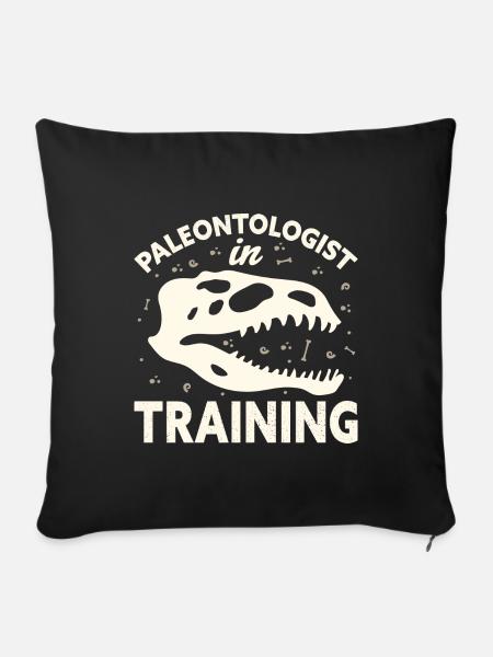 Paleontologist in Training Dinosaur Fossil - Sofakissenbezug 45 x 45 cm - Schwarz