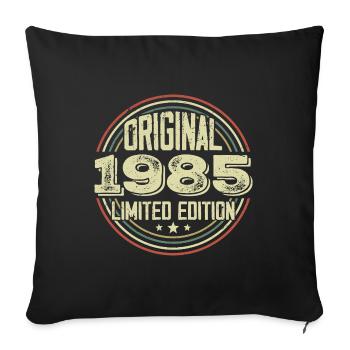 1985 Birthday Parties, ein legendärer Jahrgang - Sofakissenbezug 45 x 45 cm - Schwarz - Vorne