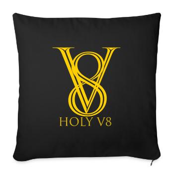 Holy V8 - Sofakissenbezug 45 x 45 cm - Schwarz - Vorne