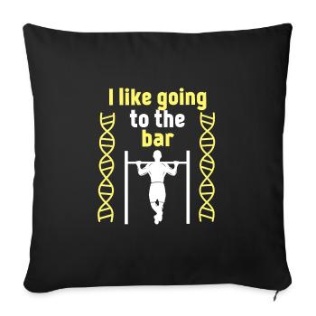 I Like Going To The Bar : Fitness Calisthenics Pul - Sofa pillowcase 17,3'' x 17,3'' (45 x 45 cm) - black - Front