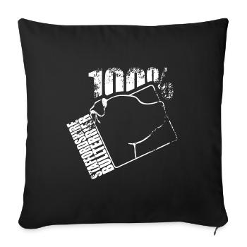American staffordshire 100 - Housse de coussin décorative 45 x 45 cm - noir - Devant