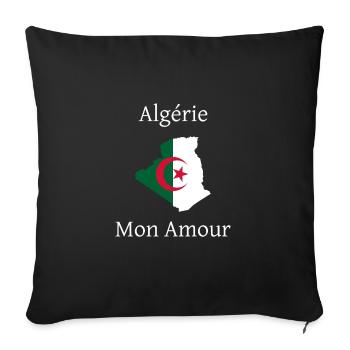 Algeria My Love - Sofa pillowcase 17,3'' x 17,3'' (45 x 45 cm) - black - Front