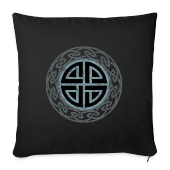 Schildknoten Keltisches Symbol Odin Thor Wikinger - Sofakissenbezug 45 x 45 cm - Schwarz - Vorne
