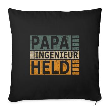 Ingenieur Student Papa lustig Sprüche Spruch Baby - Sofakissenbezug 45 x 45 cm - Schwarz - Vorne