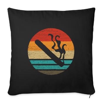 Zigarre Retro Style Vintage - Sofakissenbezug 45 x 45 cm - Schwarz - Vorne