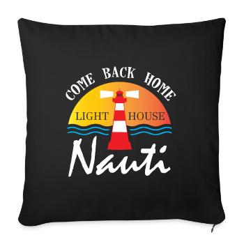 Lighthouse Nautica - Sofakissenbezug 45 x 45 cm - Schwarz - Vorne