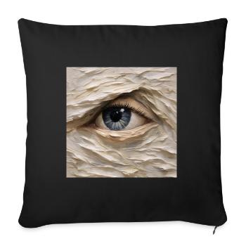 Auge Gemälde - Sofakissenbezug 45 x 45 cm - Schwarz - Vorne