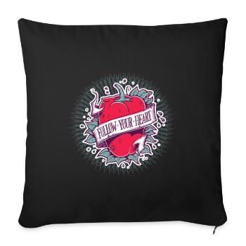 Follow Your Heart - Sofa pillowcase 17,3'' x 17,3'' (45 x 45 cm) - black - Front