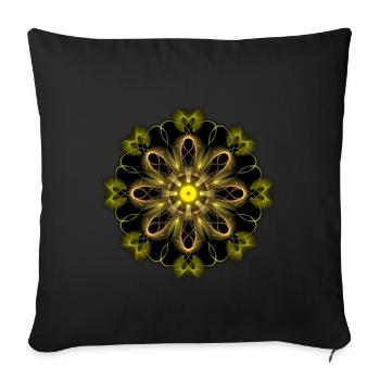 sun Mandala - Sofa pillowcase 17,3'' x 17,3'' (45 x 45 cm) - black - Front
