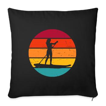 Stand up Paddle Board Standup Paddleboard - Housse de coussin décorative 45 x 45 cm - noir - Devant