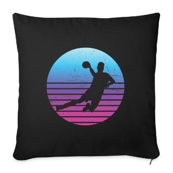 Handball players Handball Handball players Handball games - Sofa pillowcase 17,3'' x 17,3'' (45 x 45 cm) - black - Front