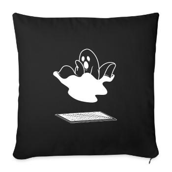 | fantôme Ébauche | ups | drôle - Housse de coussin décorative 45 x 45 cm - noir - Devant