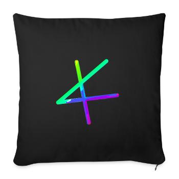 | alpha icône | Alphabet grec - Housse de coussin décorative 45 x 45 cm - noir - Devant