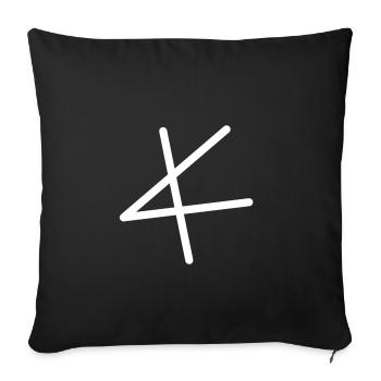 | alpha icône | Alphabet grec - Housse de coussin décorative 45 x 45 cm - noir - Devant