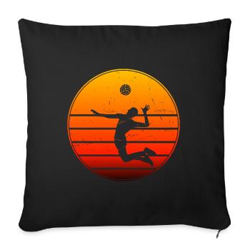 Volleyballspieler Volleyballspielen Volley - Sofakissenbezug 45 x 45 cm - Schwarz - Vorne