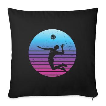 Volleyball Volleyball Women's Volleyball - Sofa pillowcase 17,3'' x 17,3'' (45 x 45 cm) - black - Front