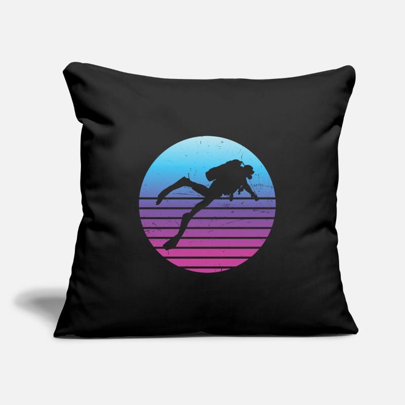 Plongeurs Plongée Plongée Plongée Libre Plongeur Housse de coussin décorative 45 x 45 cm