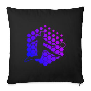 Footballers Women's Football Men's Football Matches - Sofa pillowcase 17,3'' x 17,3'' (45 x 45 cm) - black - Front