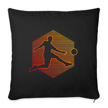 Football Men's Football Women Footballers - Sofa pillowcase 17,3'' x 17,3'' (45 x 45 cm) - black - Front