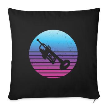 Trompettistes Trompettistes Trompettistes Femmes - Housse de coussin décorative 45 x 45 cm - noir - Devant