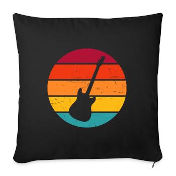 Guitariste Guitare Guitare Guitariste Femmes - Housse de coussin décorative 45 x 45 cm - noir - Devant