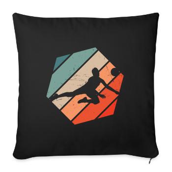 Volley-ball volley-ball volley-ball volleyeur Volley - Housse de coussin décorative 45 x 45 cm - noir - Devant