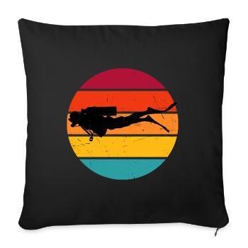Plongeurs Plongée Plongée Libre Hommes Plongeurs - Housse de coussin décorative 45 x 45 cm - noir - Devant