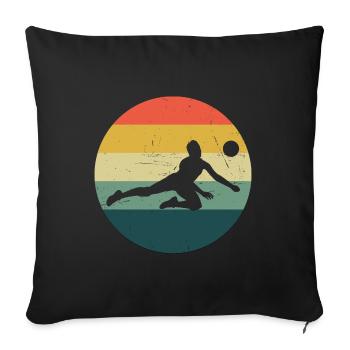 Joueuses de volleyball Volleyball - Housse de coussin décorative 45 x 45 cm - noir - Devant