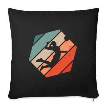 Joueurs de volley-ball Joueurs de volley-ball - Housse de coussin décorative 45 x 45 cm - noir - Devant