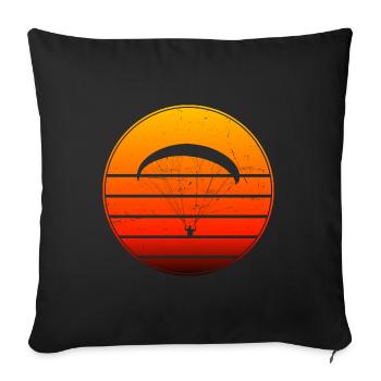 Men's Paragliding Paragliding Paragliding Paraglider - Sofa pillowcase 17,3'' x 17,3'' (45 x 45 cm) - black - Front