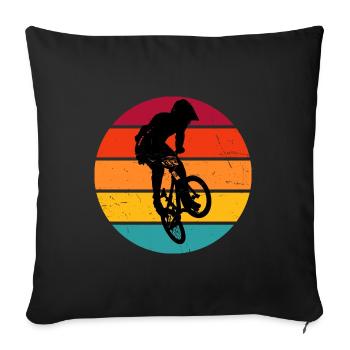 Cyclisme BMX BMX Hommes Jeunes Femmes BMX vélo BMX - Housse de coussin décorative 45 x 45 cm - noir - Devant