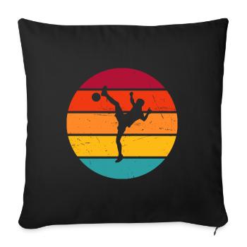 Football féminin Tennis Football Tennis Futnet Jeux - Housse de coussin décorative 45 x 45 cm - noir - Devant