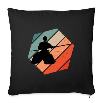 Men's Aikidoka Women's Aikido Martial Arts Martial Ar - Sofa pillowcase 17,3'' x 17,3'' (45 x 45 cm) - black - Front