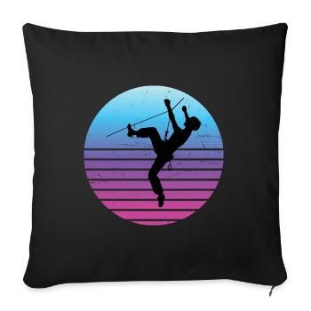 Climbing Damen Klettern Climber Boulder - Sofakissenbezug 45 x 45 cm - Schwarz - Vorne