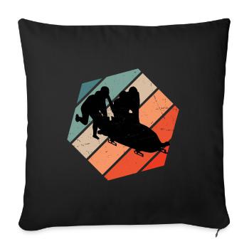 Bobsleigh Women's Two-man Bobsleigh Men's Bobsleigh - Sofa pillowcase 17,3'' x 17,3'' (45 x 45 cm) - black - Front