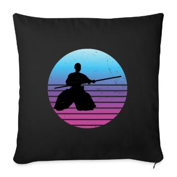 Men's Women Martial Arts Aikido Aikidoka Kampfspo - Sofa pillowcase 17,3'' x 17,3'' (45 x 45 cm) - black - Front
