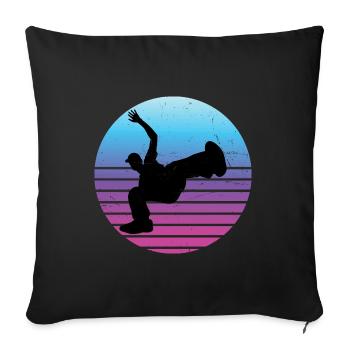 Femmes Hommes Break Dance Bboy Hiphop Breakdance - Housse de coussin décorative 45 x 45 cm - noir - Devant
